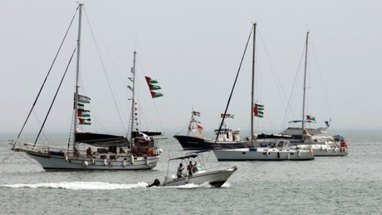 &Gamma;ά&zeta;&alpha;: &Eta; &kappa;&upsilon;&beta;έ&rho;&nu;&eta;&sigma;&eta; &tau;&omega;&nu; &Eta;&Pi;&Alpha; &laquo;&kappa;&alpha;&tau;&alpha;&delta;&iota;&kappa;ά&zeta;&epsilon;&iota;&raquo; &tau;&omicron;&nu; Global Sumud Flotilla