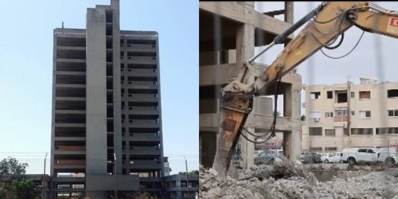 ΒΙΝΤΕΟ: Κατεδαφίζεται το κτήριο «φάντασμα» της Λεμεσού