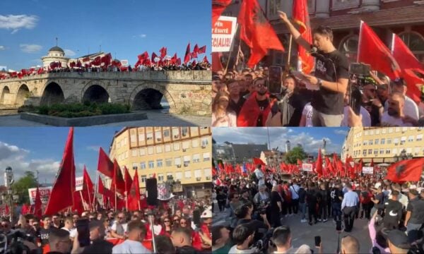Σκόπια: Αλβανοί φοιτητές διαδήλωσαν για τη χρήση της αλβανικής γλώσσας