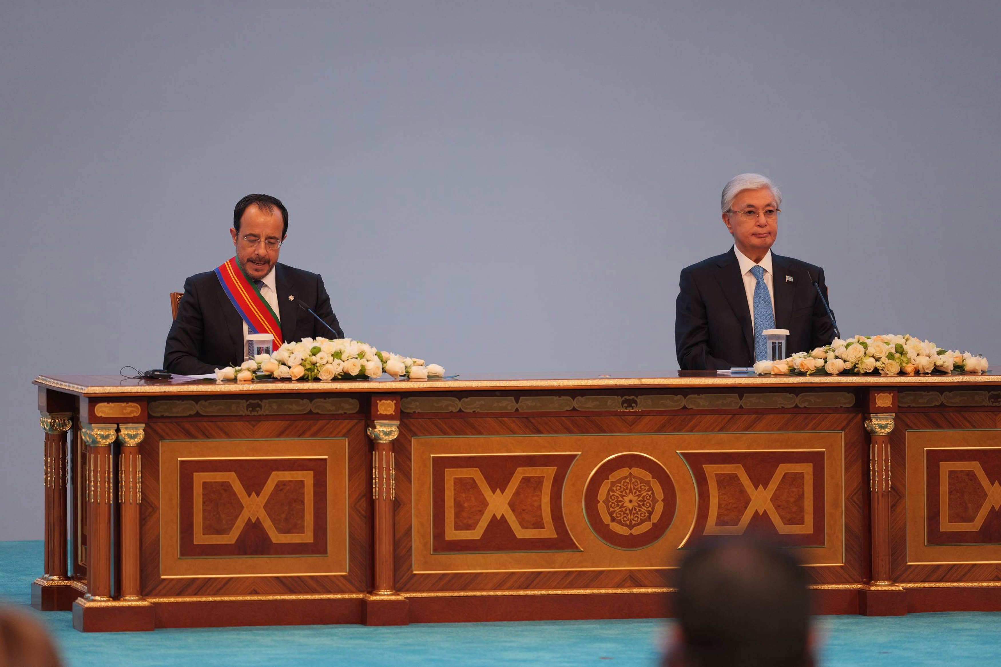 Πρόεδρος Καζακστάν για Χριστοδουλίδη: Αναγνωρίζουμε έναν σπουδαίο ηγέτη