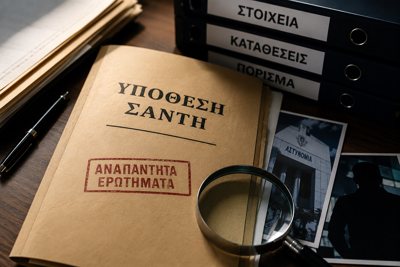&Tau;&alpha; &alpha;&nu;&alpha;&pi;ά&nu;&tau;&eta;&tau;&alpha; &epsilon;&rho;&omega;&tau;ή&mu;&alpha;&tau;&alpha; &tau;&eta;&sigmaf; &upsilon;&pi;ό&theta;&epsilon;&sigma;&eta;&sigmaf; &Sigma;ά&nu;&tau;&eta;