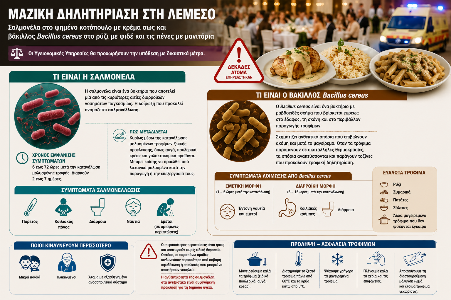 Μαζική δηλητηρίαση: Τι είναι η σαλμονέλα και ο βάκηλος που β