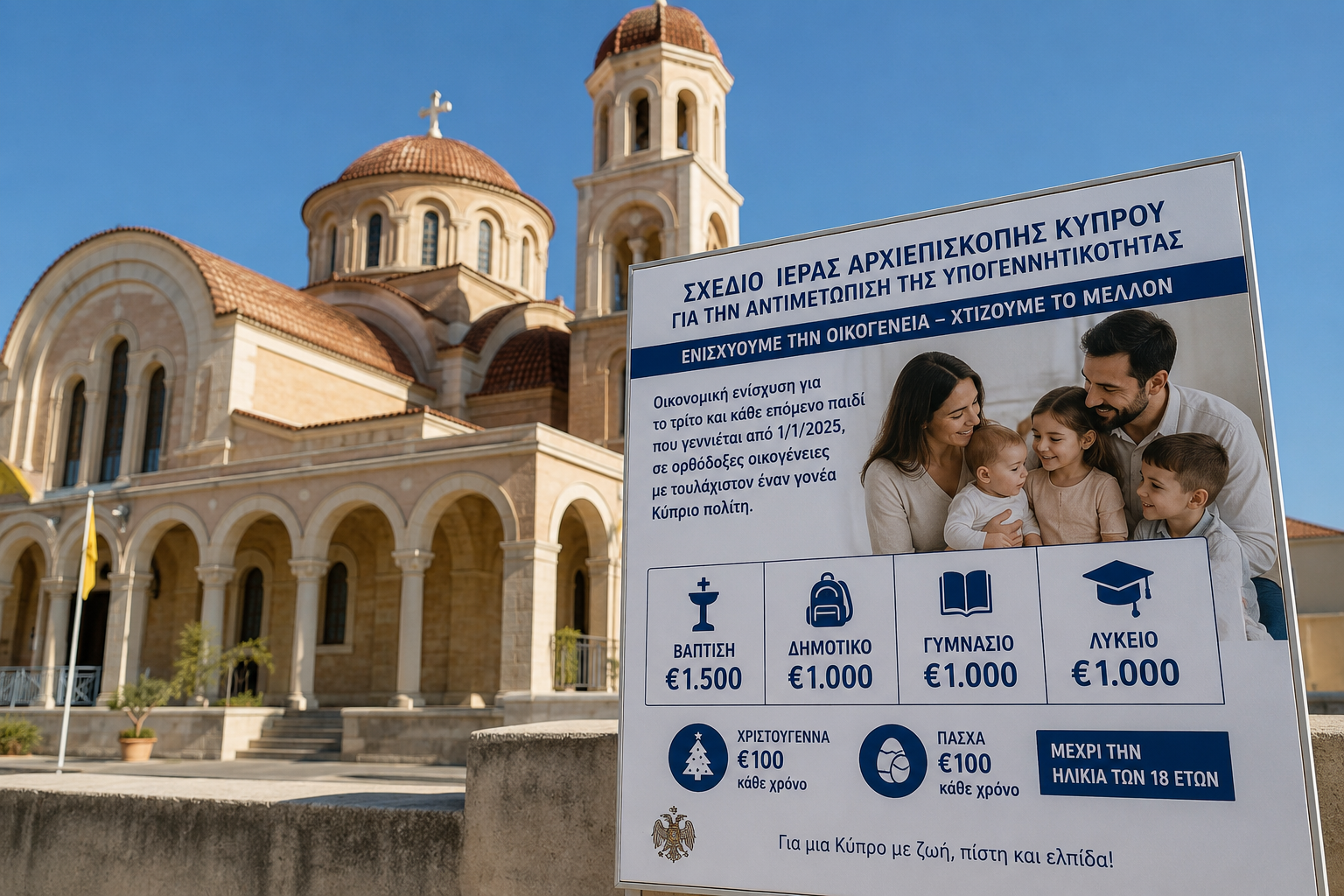 Επιδότηση γεννήσεων από την Εκκλησία της Κύπρου – Οι δικαιού