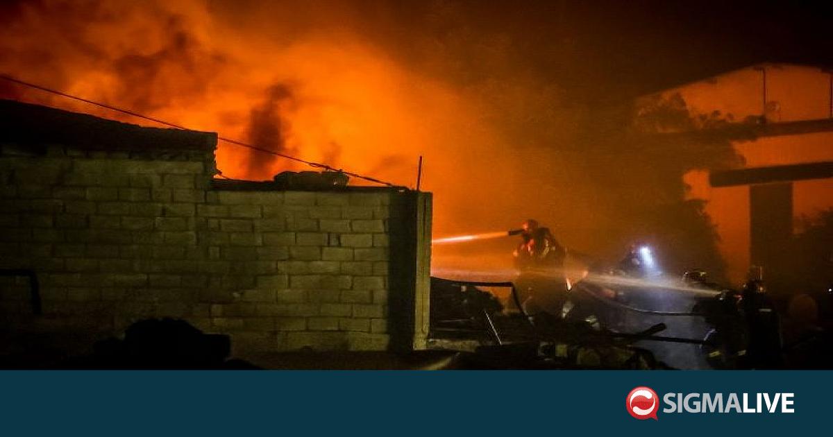&Epsilon;&phi;&iota;&alpha;&lambda;&tau;&iota;&kappa;ή &nu;ύ&chi;&tau;&alpha; &sigma;&tau;&eta; &Theta;&epsilon;&sigma;&sigma;&alpha;&lambda;&omicron;&nu;ί&kappa;&eta; &alpha;&pi;ό &tau;&eta; &mu;&epsilon;&gamma;ά&lambda;&eta; &pi;&upsilon;&rho;&kappa;&alpha;&gamma;&iota;ά-&Kappa;ά&eta;&kappa;&alpha;&nu; &epsilon;&rho;&gamma;&omicron;&sigma;&tau;ά&sigma;&iota;&alpha;