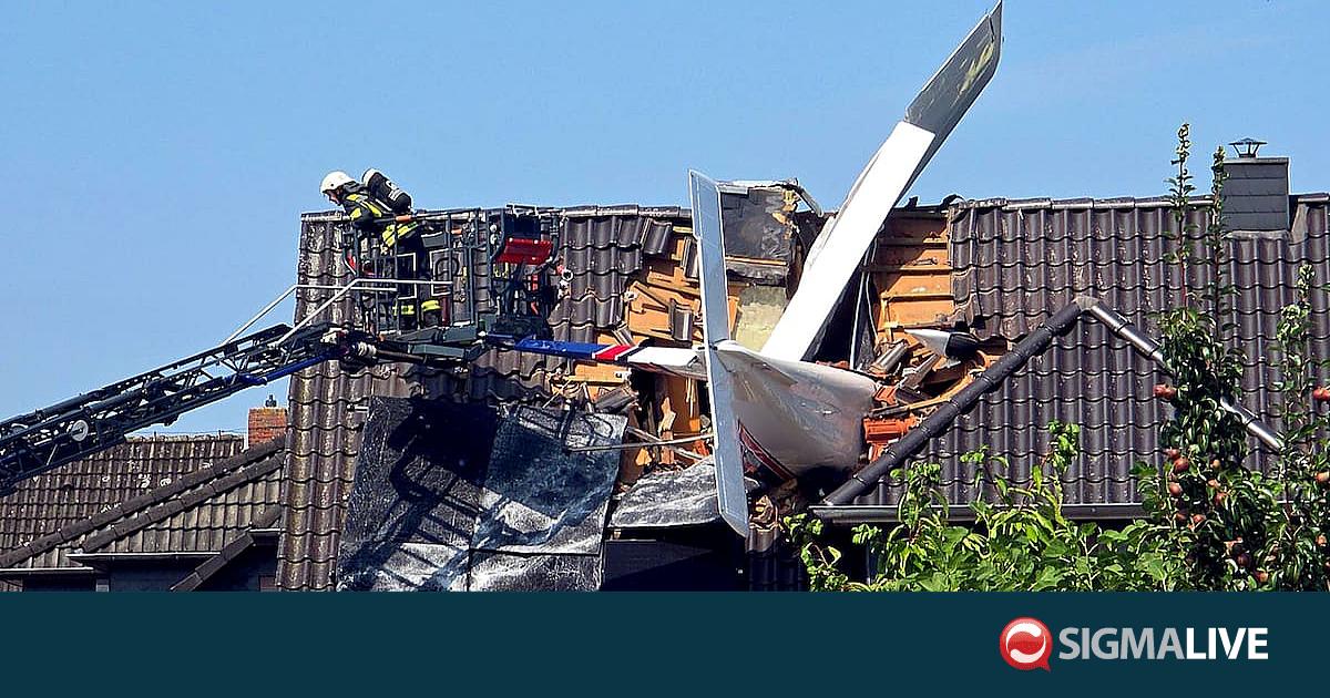 &Mu;&iota;&kappa;&rho;ό &alpha;&epsilon;&rho;&omicron;&sigma;&kappa;ά&phi;&omicron;&sigmaf; έ&pi;&epsilon;&sigma;&epsilon; &sigma;&epsilon; &sigma;&tau;έ&gamma;&eta; &kappa;&alpha;&tau;&omicron;&iota;&kappa;ί&alpha;&sigmaf; &sigma;&tau;&eta; &Gamma;&epsilon;&rho;&mu;&alpha;&nu;ί&alpha;