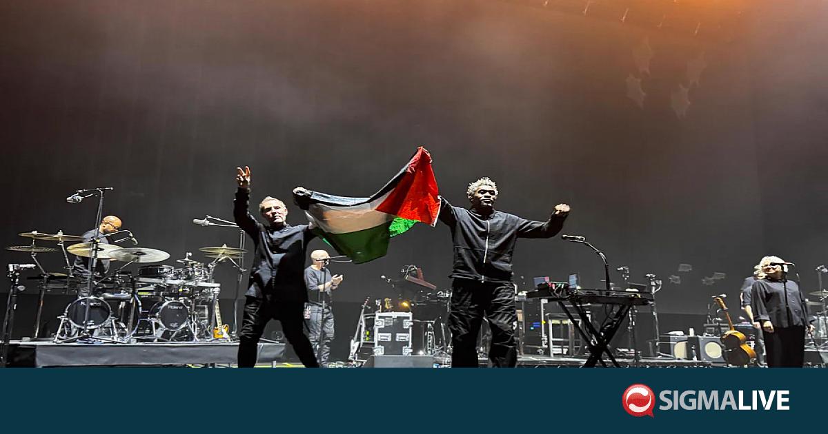 &Sigma;&iota;&gamma;&kappa;&alpha;&pi;&omicron;ύ&rho;&eta;: Ban &sigma;&tau;&omicron;&upsilon;&sigmaf; Massive Attack &gamma;&iota;&alpha; &tau;&omicron; &laquo;Free Palestine&raquo;