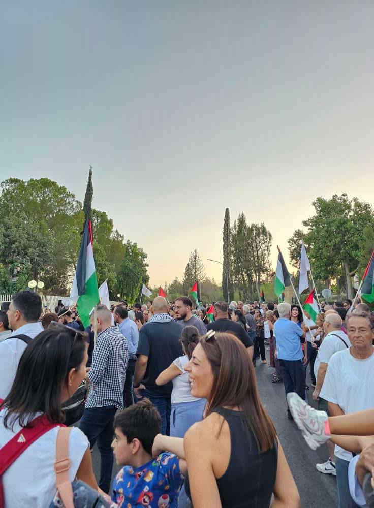 Έξω από ΥΠΕΞ/Προεδρικό οι διαμαρτυρόμενοι για τη Γάζα – Δείτε φωτογραφίες